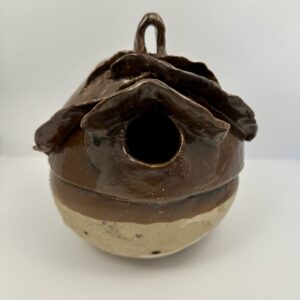 Mangeoire à oiseaux en céramique – brun naturel