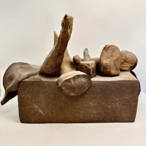 Sculpture contemporaine en grès – modelage main