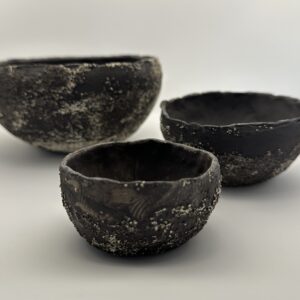 Bols en céramique - Noir texturé