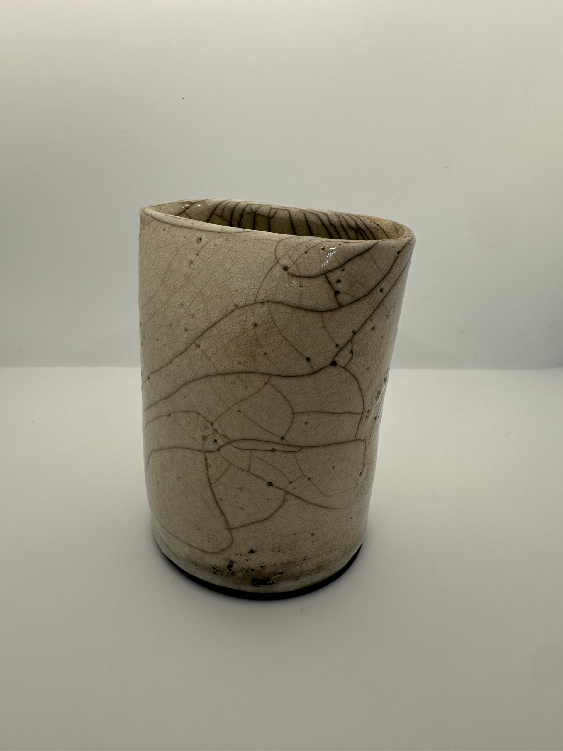 Lot de petits pots et vases en raku beige – Artisanat unique – Image 3
