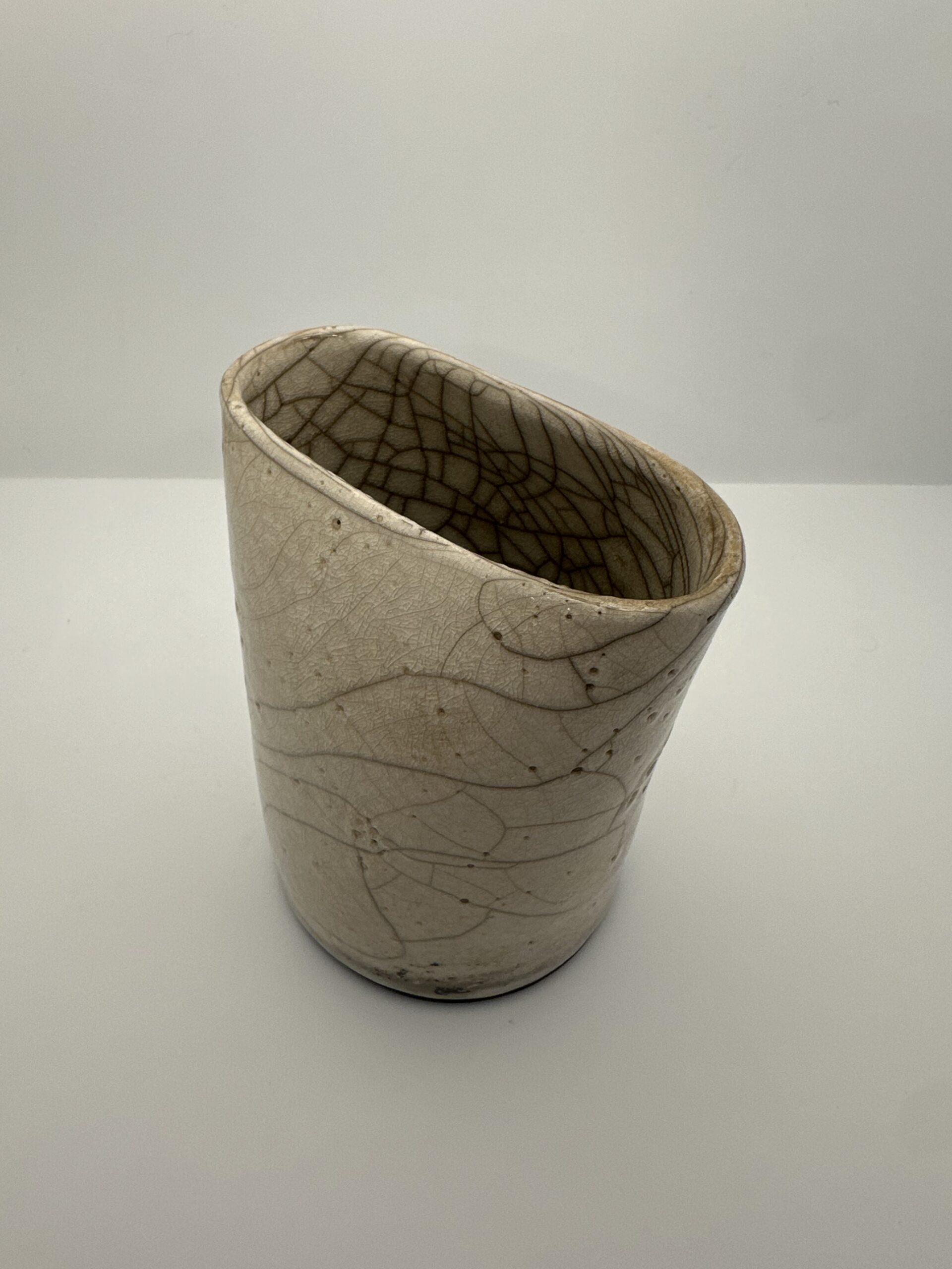 Lot de petits pots et vases en raku beige – Artisanat unique – Image 4